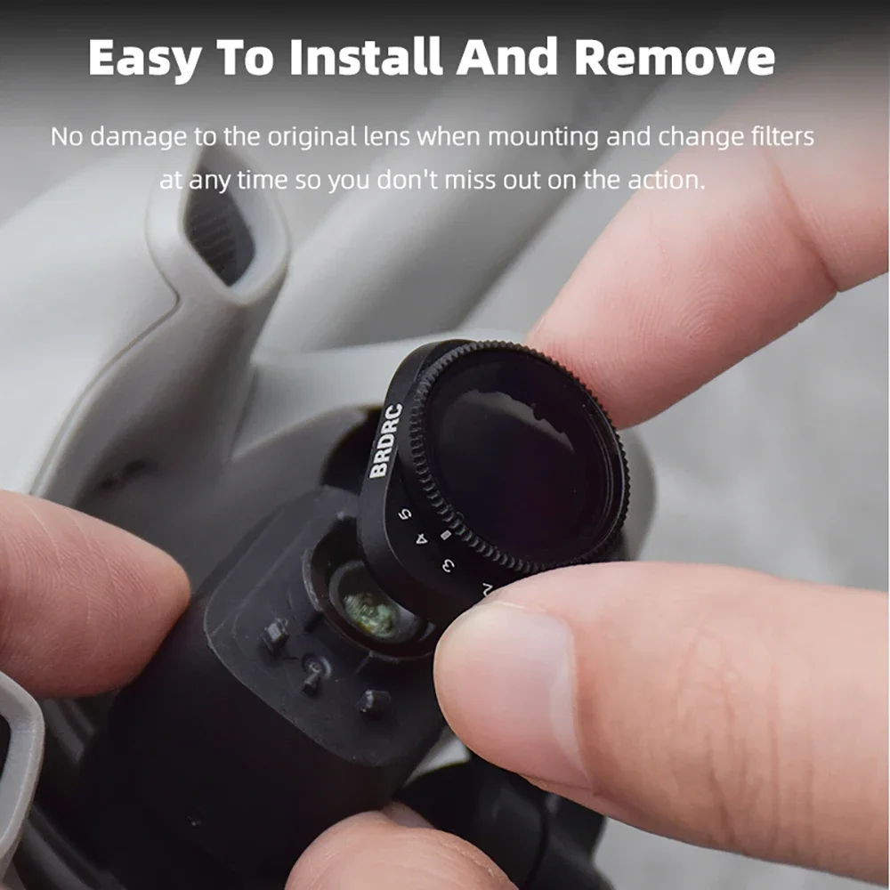 Lens Filters ND Filters Set VND Lens Filters For DJI Mini 3/3 Pro Drone VND4-32/64-512 Adjustable Optical Glass Variable ND Filters Camera Accessories