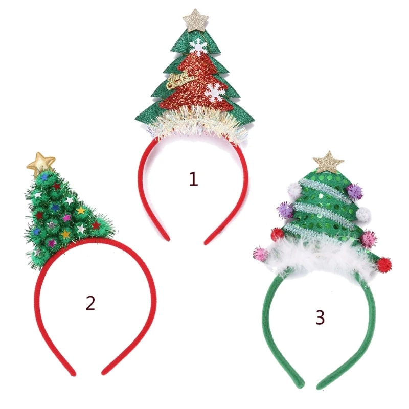 

Christmas Headband Christmas Hair Hoop Christmas Tree Headband Christmas Hairband New Year Hair Hoop Christmas party DXAA