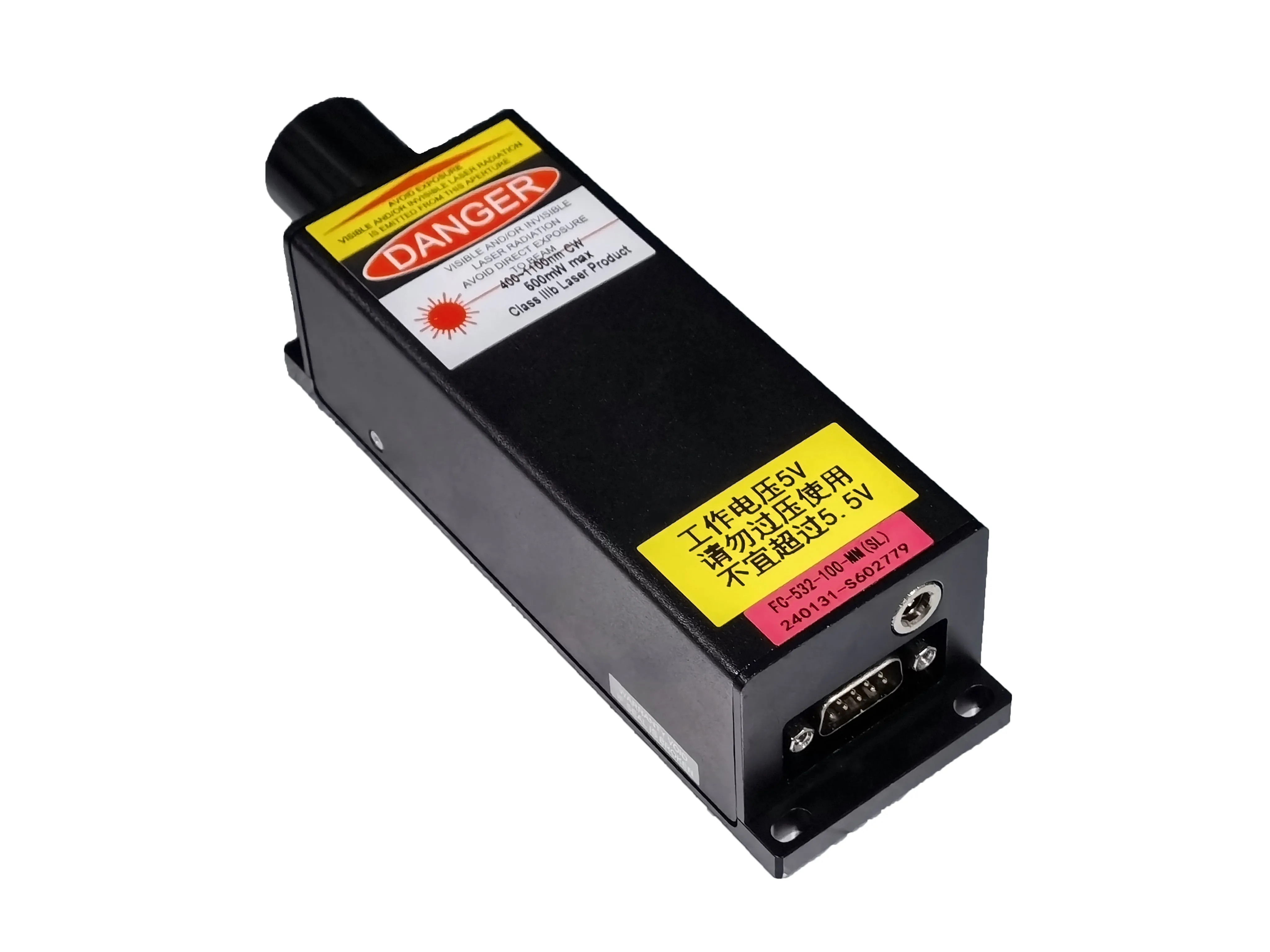 YML532-100 Stabilized Spectrum Narrow Linewidth Laser Fluorescence Raman Spectroscopy Medical Analysis Interference Experiments