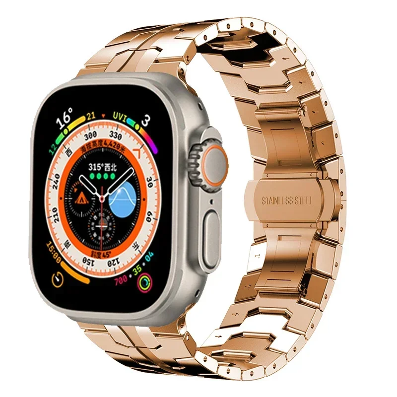 Luxury Titanium Color Stainless Steel Strap