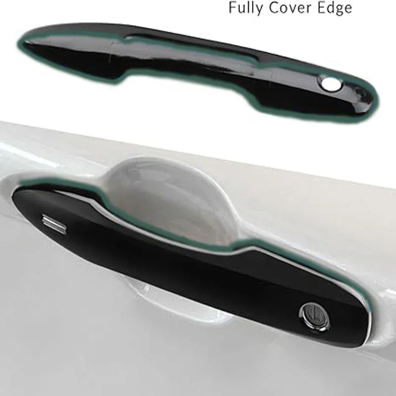 Haozong 8PCS Protecteur Poignée Porte De Voiture Pour Peugeot 208 I 2015-2019, Bandes Réfléchissantes Autocollants De Protection Portiere Voiture,Red