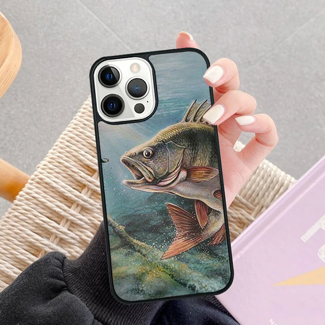 Fish Fishing Phone Case For iPhone 14 15 13 12 Mini XR XS Max