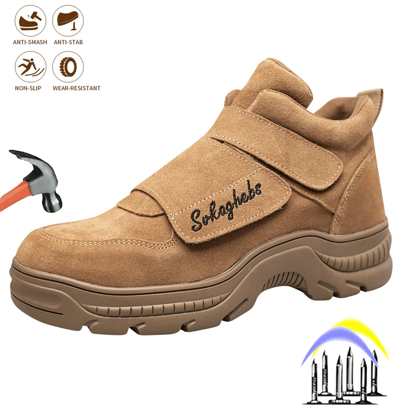 Winter Men Safety Shoes Indestructible Work Safety Boots Puncture Proof