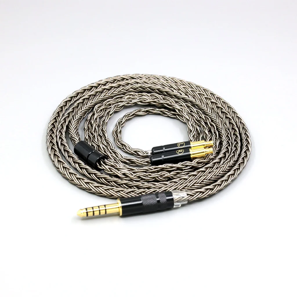16 Core Earphone Cable Grey Silver plated For ATH-L5000 ATH-AWKT Audio Technica ATH-ADX5000 ATH-MSR7b 770H 990H A2DC Headphone