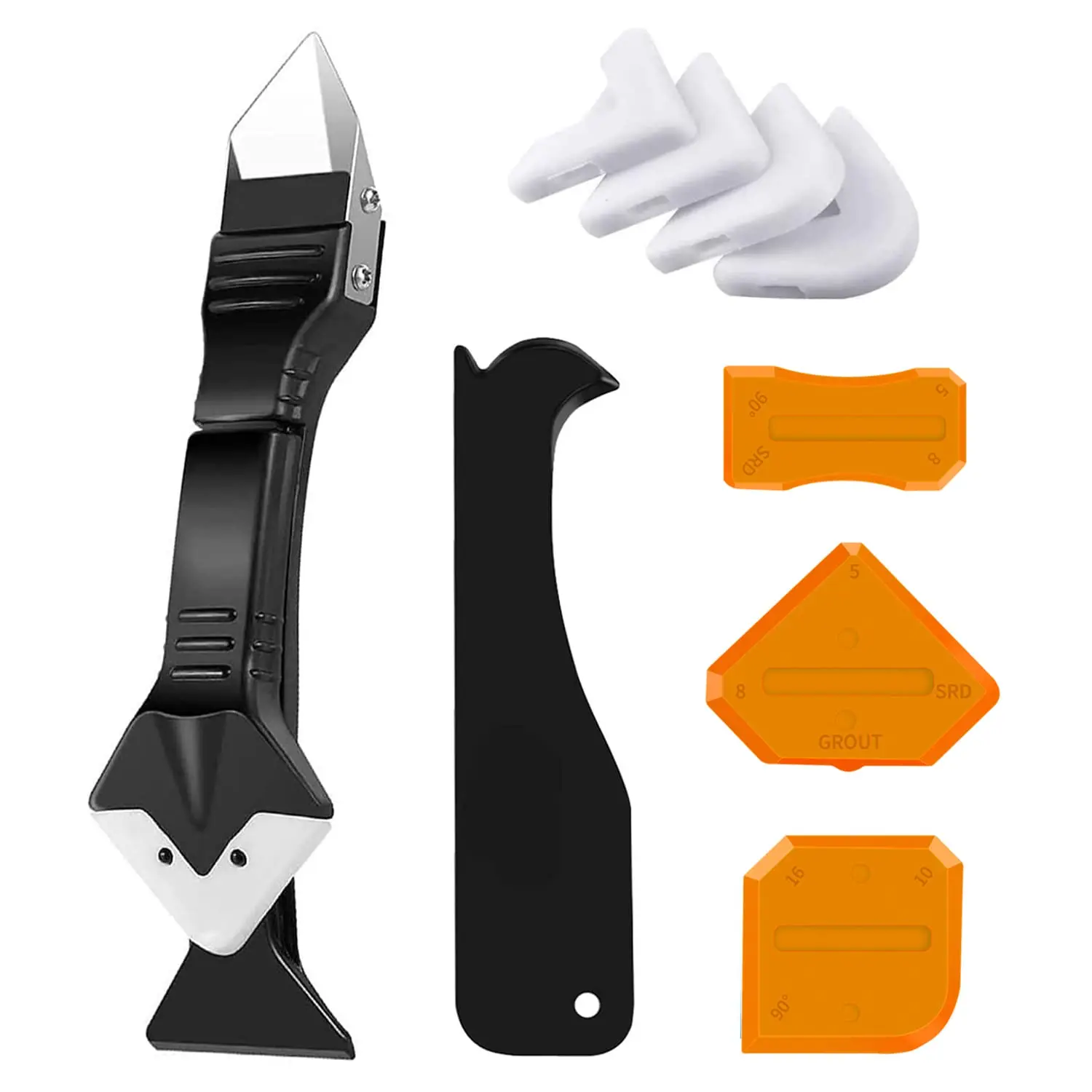 Silicone Scraper Glue Remover Knife Angle Beauty Crevice Spatula Tool Grout Scraper Kit 5in1 Multifunction Coner Caulking Tool cleaning scraper scraper tool set silicone scraper scraper tool kit scraper tool scraper cleaner