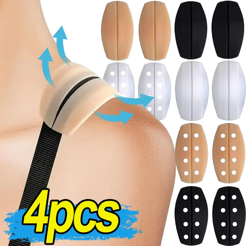 Bra Shoulder Pads 2/4pcs Silicone Non Slip Bra Shoulder Pads for Woman