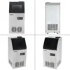 110LBS/24H Commercial Ice Maker Machine with 2 Water Inlets, Freestanding Ice Machine with 24lbs Storage Bin, Ice Scoop & Water 6