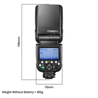 GODOX TT685II Camera Flash Light TTL 2.4G HSS 1/8000s GN60 Wireless Speedlite TT685 II for Canon Nikon Sony Olympus Fuji 2
