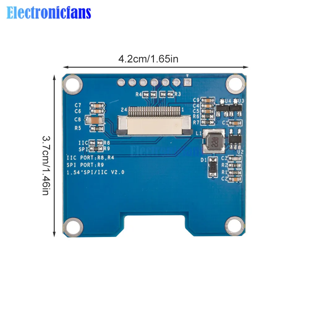 Адаптер для ЖК-экрана, 1,51 дюйма, 3,3 В, 24 контакта, разрешение SSD1309, 128*64, 7 контактов, интерфейс SPI IIC, 12864