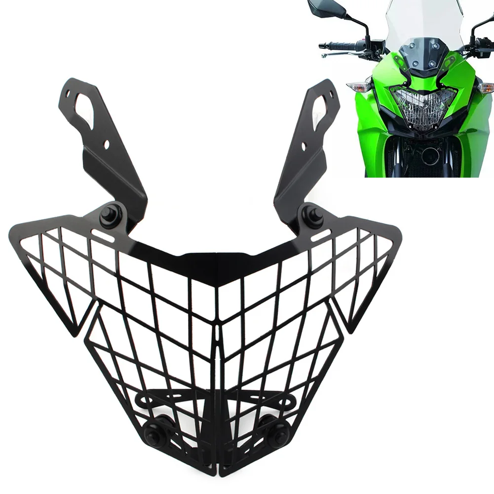 

Black Motorcycle Headlight Guard Cover Protector Grille For KAWASAKI Versys 300 KLE300 X - 300 2015 2016 2017