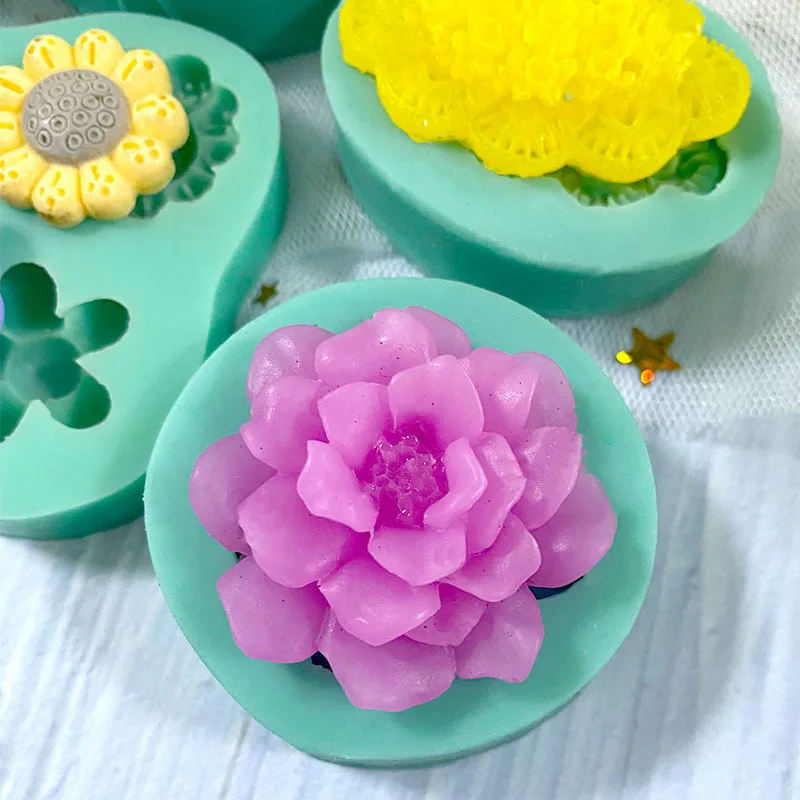 3D Rose Silicone Mold Flora Cup Cake Muffin Cookies Candy Candle Soap Resin  Clay
