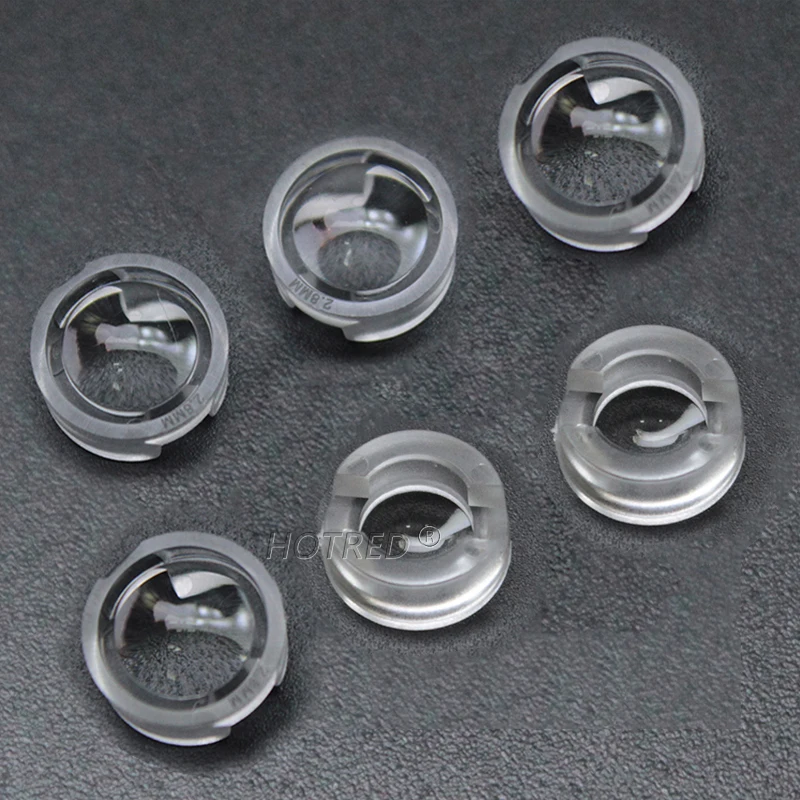 Optical LED Lens 13mm 1W 3W 5W High Power Chip Reflector IR Plant Light Free Holder 15 30 45 60 90 100 Degree Convex Lens