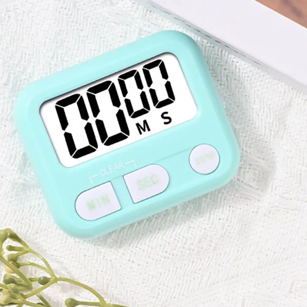 

Durable Reliable Kitchen Timer Screen Kitchen Baking Timer Button Control Magnetic Stand Loud Alarm Countdown for Efficient