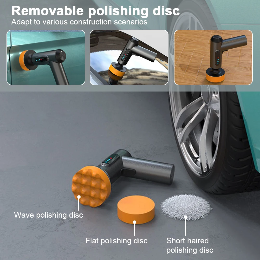 Car Polishing Machine Wireless Digital Waxing Polisher Car Mounted Handheld Electric Power Tool Kit for Auto Cleaning Repair car polisher