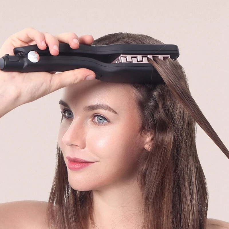 Grid Hair Crimper Volumizer Ceramic Professional Fluffy Corrugated Curler Straightening Iron Corn Hair Splint Perm