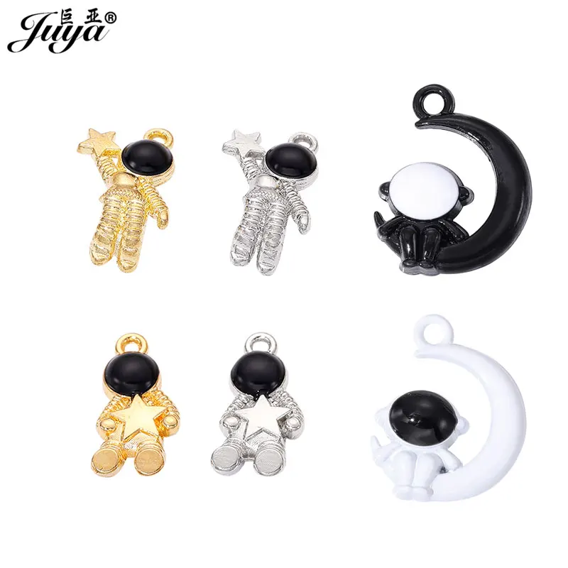 

15pcs/lot Enamel Astronaut Charm Pendants For Jewelry Making Supplies DIY Handmade Earrings Bracelets Accessories