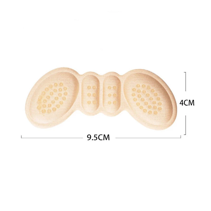 4pcs/lot Butterfly Shaped Soft Cotton Insoles for High Heel Sports Shoes Universal Foot Care Anti Keep Abreast Heel Pads 9.5x4cm