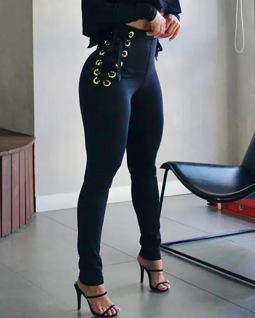 Sexy Back Zipper Black Slim Pants 2022 Autumn Winter Women Fashion High Waist Skinny Pencil Pant Female Streetwear Trousers 5