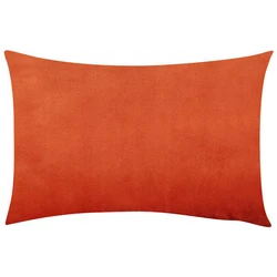 Luxurious Soft Velvet Plaid Cushion Covers for Living Room Decor - 30x50 cm (Orange)