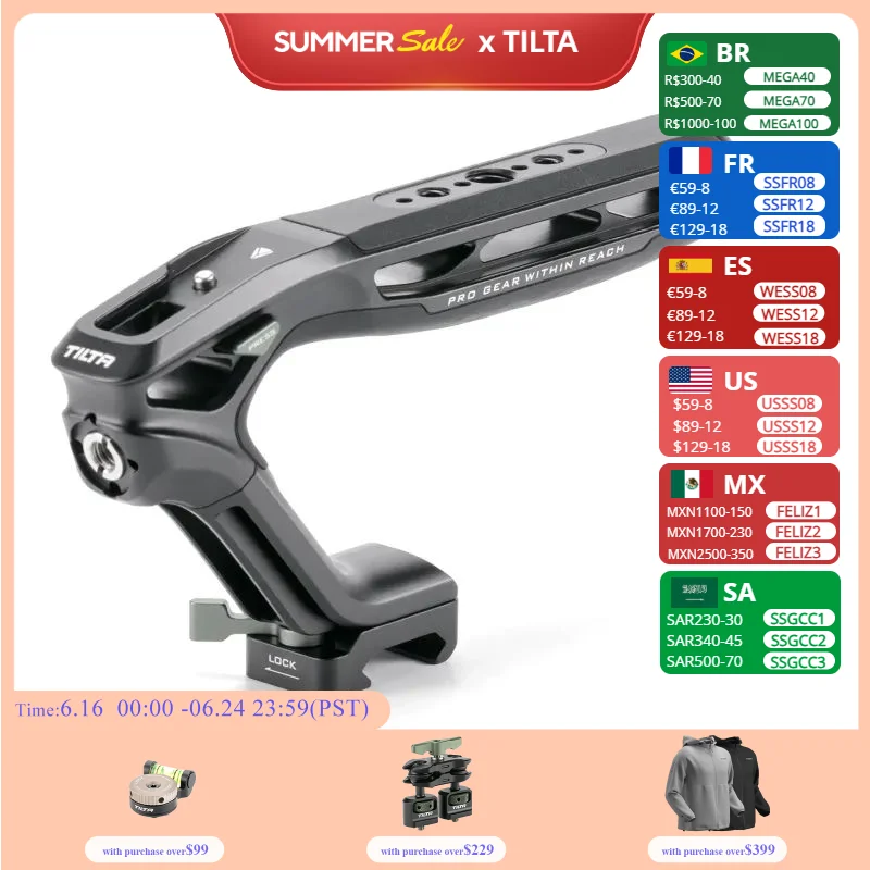 Держатель для камеры TILTA Xeno с верхней ручкой TA-XTH Sony FX3 FX30, аксессуары для холодного башмака/1/4-20 с фиксирующими штифтами/NATO/Dual 1/4-20