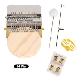 Compact Wooden Loom & Darning Machine (14 pins)