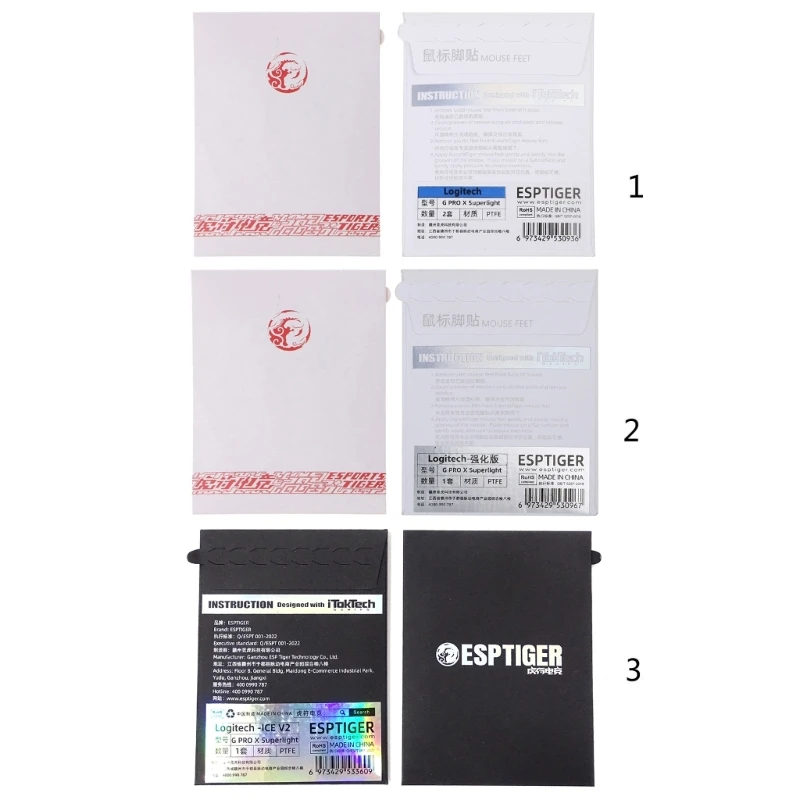 Esportstiger Gaming Mouse Skates Piedi Per Logitech G Pro X Superlight Curve Edge
