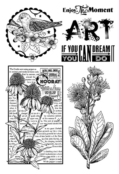 Vintage Iris Sophora japonica Butterfly Stamp Clear Silicone Stamps Diy Material Scrapbooking Pattern Transparent Rubber Stamp