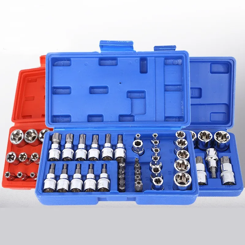 

14/19/34pcs With Case Torx Star Sockets & Bit Set High-Quality Combo Auto Repairing Ratchet Spanner Car Repair Tools Kit Set