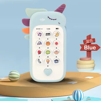 Baby Phone Toy Music Sound Telephone Sleeping Toys With Teether Simulation Phone Kids Infant Early Educational Toy Kids Gifts 10