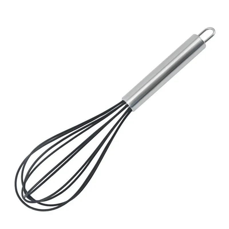 Kitchen Silicone Whisk Non-Slip Egg Beater Milk Frother Kitchen Utensil 26x6cm Silicone Egg Beater Tool Easy To Clean Milk Frother Egg Beater