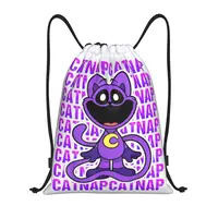 Custom Smiling Big Mouth Critters Dogday Cute Catnap Toddlers Drawstring Backpack Gym Sport Sackpack Portable Scarry Animated 1