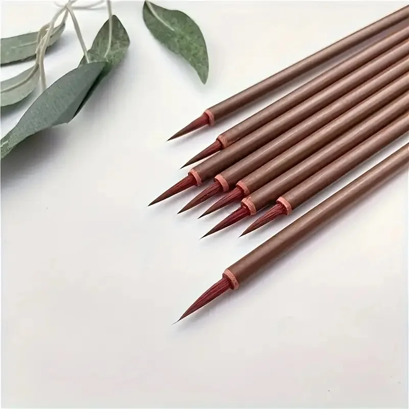 3-20pcs/set Ultra-fine Fine Paint Brush, Hook Line Chinese Calligraphy Brush, Fixed Oil Painting Brush for Art 4