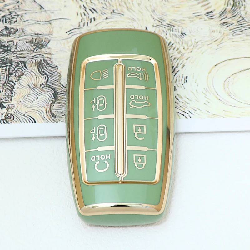 Premium 8-Button Car Key Cover Case - Durable Auto Remote Key Holder & Protector