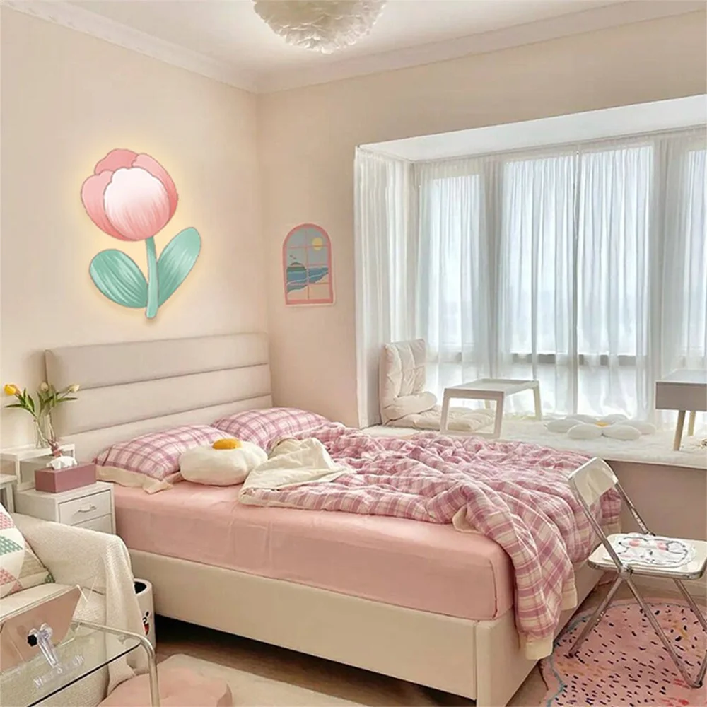 Cartoon Rabbit Flower Mural Night Light 6