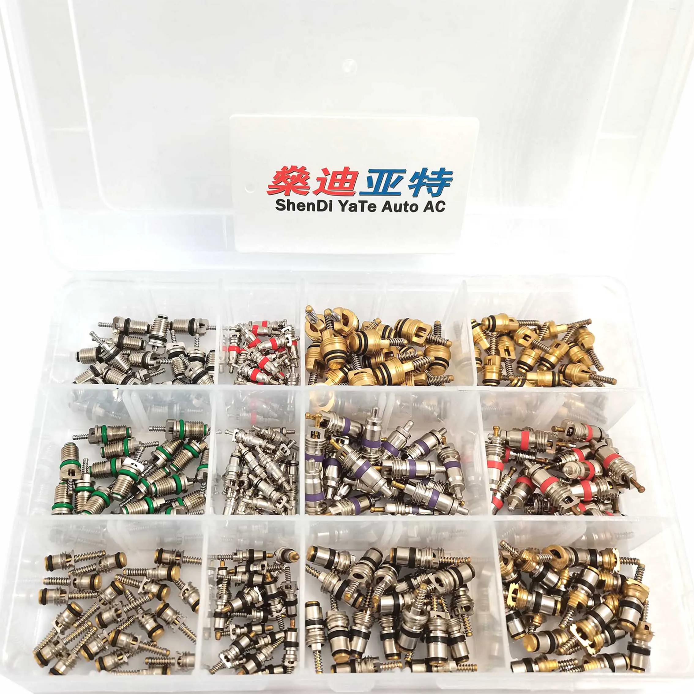 240PCS/set Air Conditioning Auto Service R12 R134A AC Schrader Valve Cores Remover Tool Kit Air Conditioning Auto Service CSV