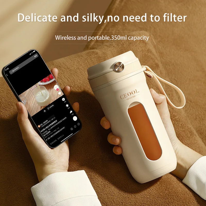 350ML Electric Juicer Portable Smoothie Blender USB Rechargeable Traveling Fruit Juicer Cup MiniJuicerMaker BlenderCup forSports 5