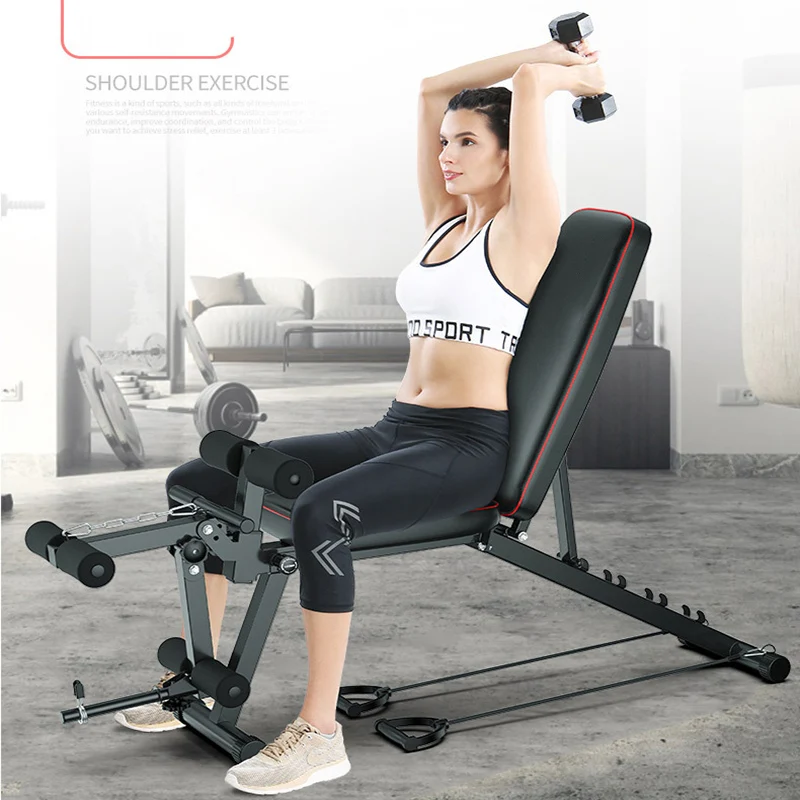 MIYAUP-Multifunctional Foldable Dumbbell, Sit Up Benches, Home Gym Chair, Multiple Training Exercise Stool