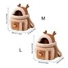 Bag Backpack Dog Travel Bag Pet Winter Outdoor Carriers Plush Reindeer Bag with Hand Warmers G5AB 6