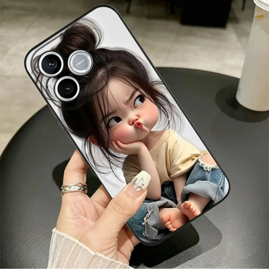 Cute Cartoon Girl Phone Cover Case