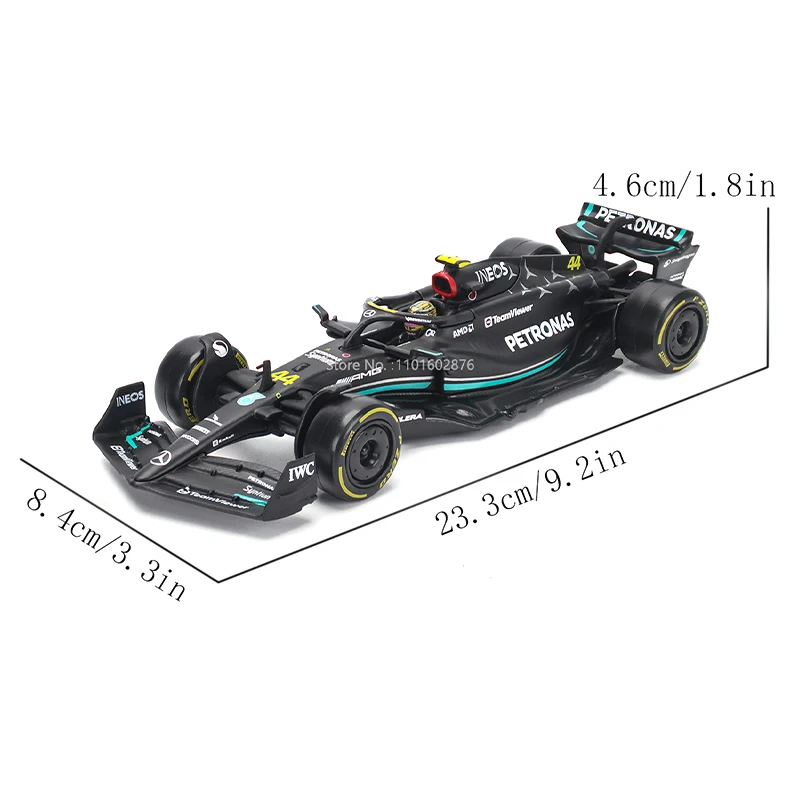 Bburago 1:24 2023 F1 Mercedes-AMG Team W14 44# Hamilton 63