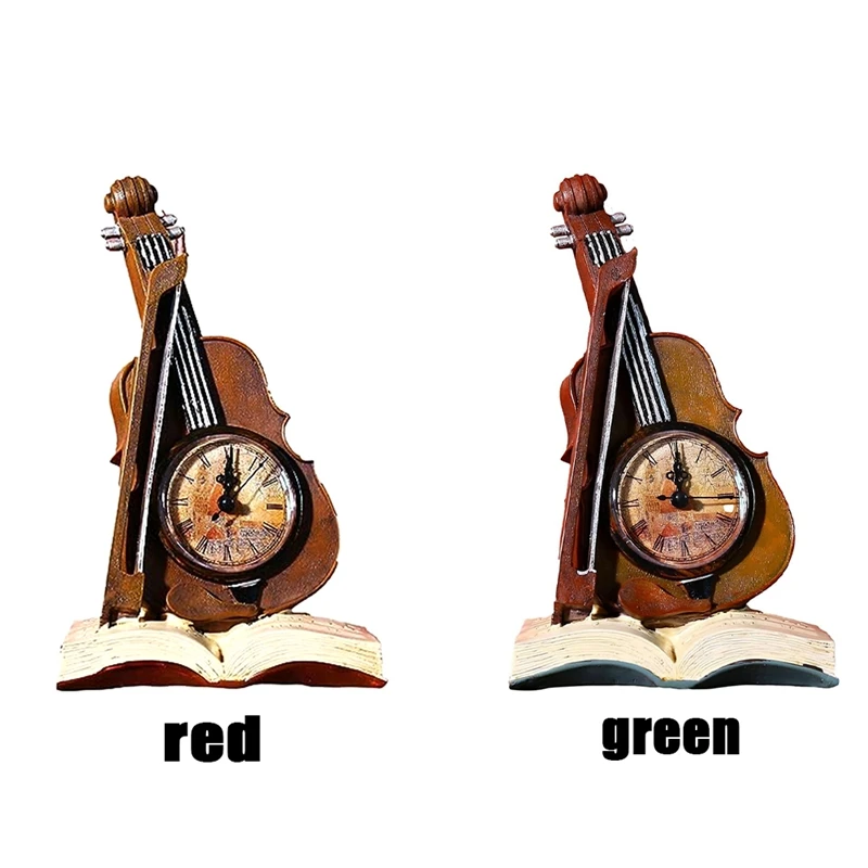 

Эстетические цифровые часы, миниатюрное украшение для скрипки, винтажная модель для скрипки, настольные часы для украшения стола, ремесло
