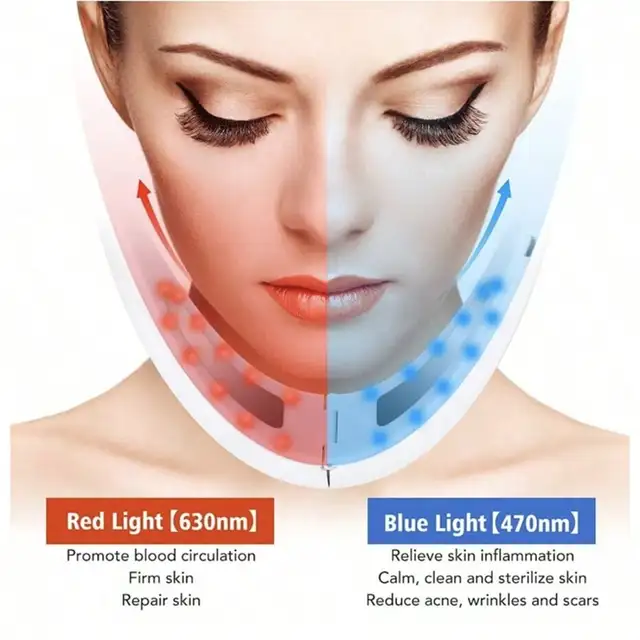 5-Mode 12-Intensity Face Massager, Vibration Lifting & Heating Double Chin V-Shape Massager, Smart Skin Tightening Device, Ideal Holiday Gift For Women 1