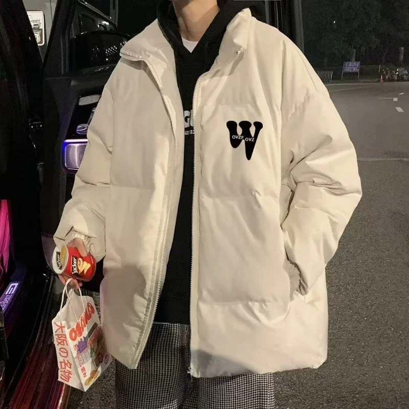 Men's Loose Cotton Down Coat, Korean Edition, Trendy and Handsome, Thickened, Hong Kong Style, Winter, New