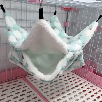 Fleece Small Animal Hideout – Hammock Bed for Hamsters, Guinea Pigs, Sugar Gliders & More 1