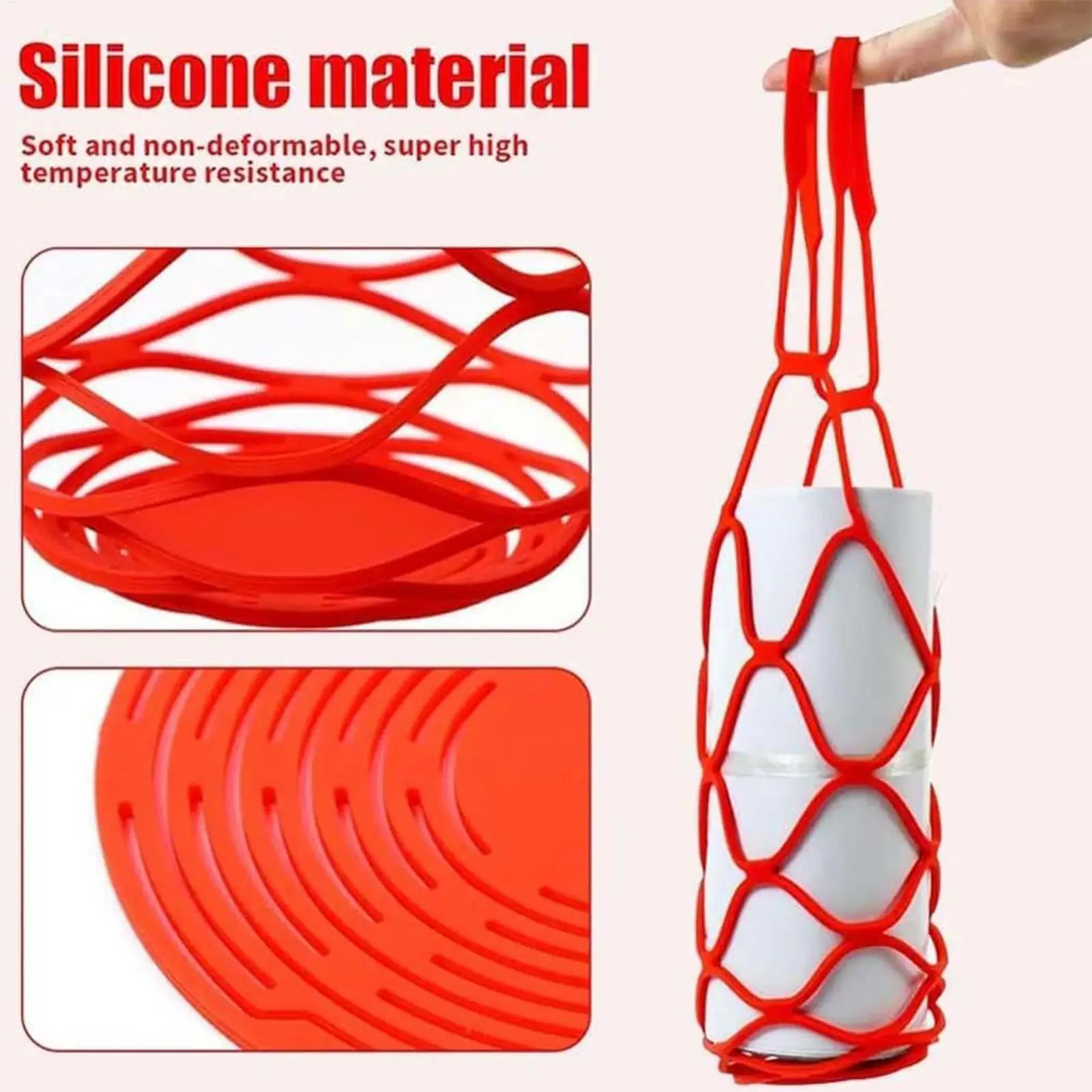 Eco-Friendly Silicone Wine Tote & Coaster Set – Foldable Travel Carrier for Picnics, Parties, and Home Dining