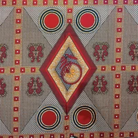 1pc 6 yards Fabric 5.48meter African Wax Fabric,Ghana Kente Design African Printed Wax Fabric Nigeria Ankara Kitenge Pagnes 6