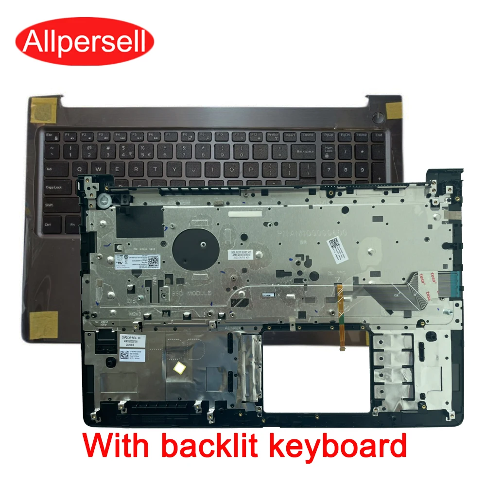para Dell Vostro 15 5000 5568 V5568 P62f Descanso de Palma Shell Tampa Superior Case Backlight Teclado
