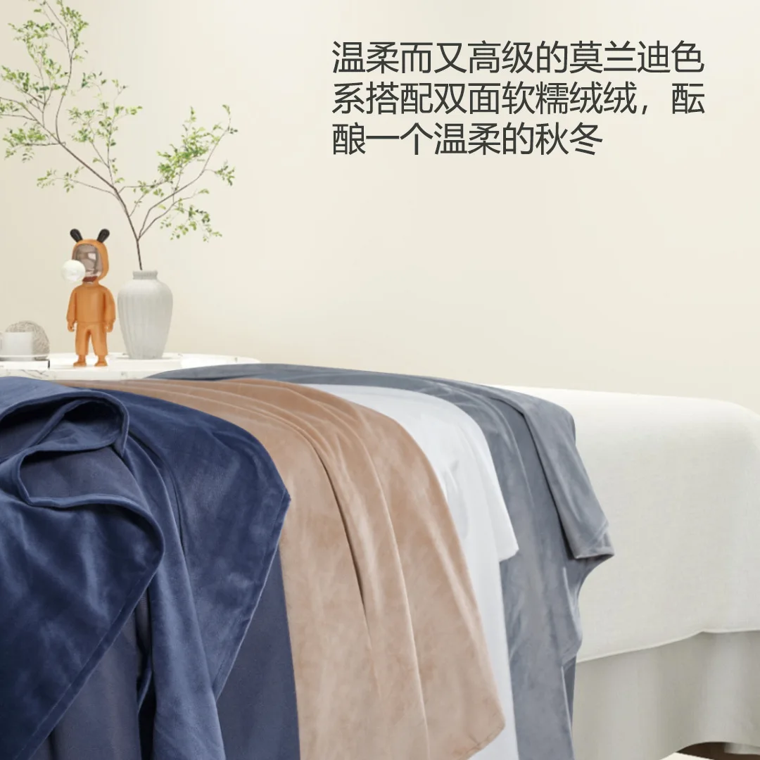 Luxury Milk Velvet Beauty Salon Spa Bed Sheets SPA Massage Bed Table Cover Sabanas Para Cama Soft Salon Sheets With/no Hole beauty salon bed sheet
