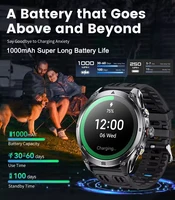 Nouvelle Montre Connectée Militaire T-Rex 3 Ultra GPS 2026 pour Hommes, Batterie 1000 mAh, Étanche 10 ATM, Boussole, Lampe Torche, Suivi Sportif 6
