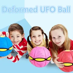 Balle volante ovni à lancer plat avec lumière LED, jouet pour enfant, jeu d'extérieur, de plage, de jardin, de sport, cadeau 